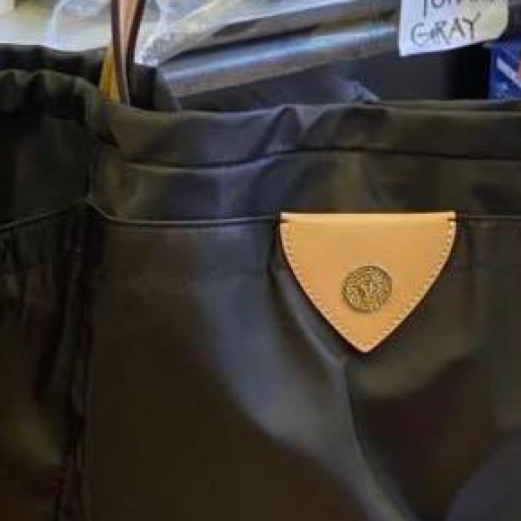 Ann Klein Womens Black Vinyl large Tote Shoulder Bag - Picture 13 of 14